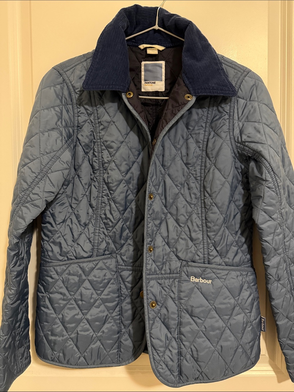 Barbour Panton Women’s Quilted Jacket with Corduroy Collar Size US 4